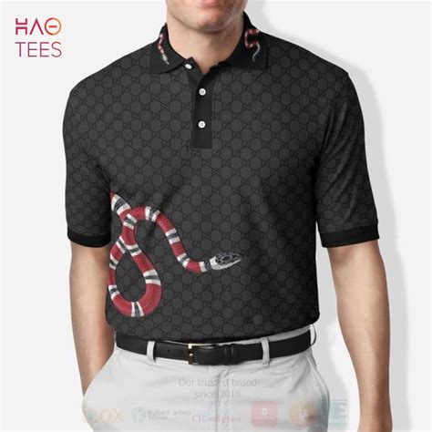 polo gucci nera serpente|Gucci Mens Polo Shirts .